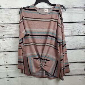 BKE SMALL Brown Stripe Sweater